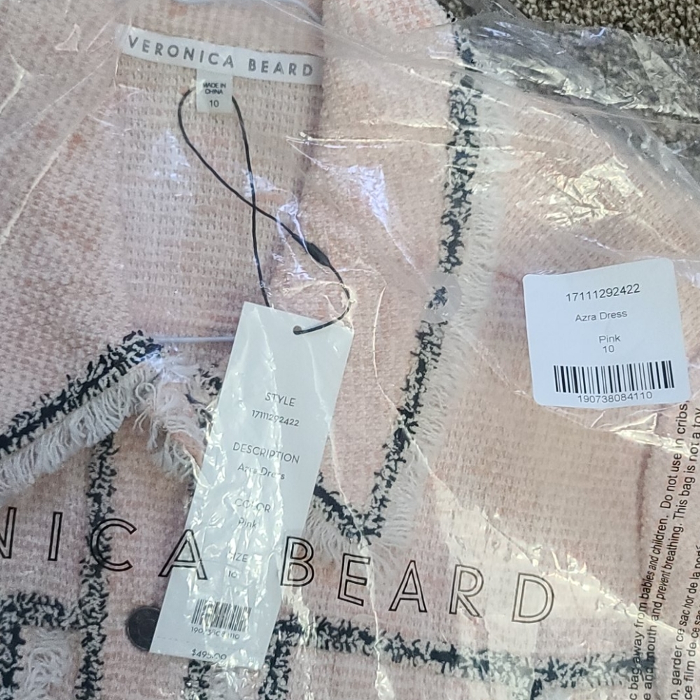 NWT Veronica Beard Azra cotton blend mini dress 10 - Picture 4 of 5